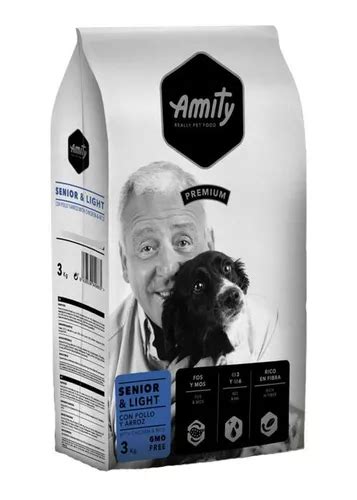 Amity Premium Senior Light Para Perros 3kg Cuotas Sin Interés