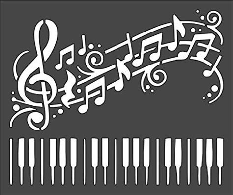 Music Stencil Sheet Multiple Available Stencils Stencil Designs