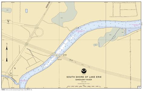 South Shore Of Lake Erie Sandusky River 17 Nautical Chart ΝΟΑΑ Charts