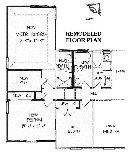 Two common bedrooms, two master bedrooms, one kit. new master suite brb09 5175 the house designers | Master ...