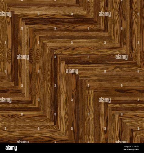 Seamless Wood Parquet Texture Herringbone Close Up Various Brown Stock