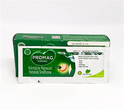 Promag Promah Promagh Suspensi Box 6 Sach 7ml Obat Maag Herbal Obat