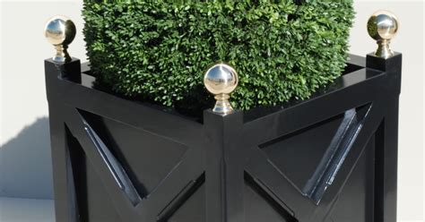Manufacturers and suppliers of versailles planters from around the world. Wood Cross Planter Box with Brass Finial | Accents of France