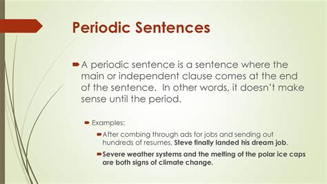 Periodic Sentence Examples