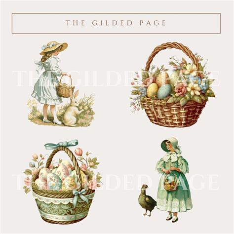 15 Vintage Easter Clipart Vintage Illustration Easter Clipart Holiday