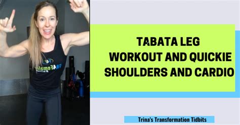 Tabata Leg Workout Live With Trina Fit4females