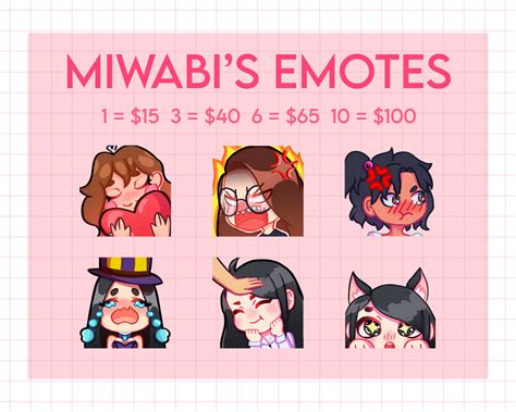 Emote Commission Sheet Twitch Discord And More By Miwabiart On