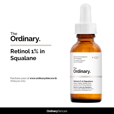 The ordinary is an evolving collection of treatments offering familiar, effective clinical technologies positioned to raise integrity in skincare. The Ordinary Retinol 1% In Squalane | The Ordinary Malaysia