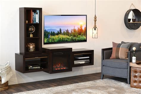 Our range of tv wall mounts, tv stands, brackets and full motion mounts means you'll never miss a moment of your favourite show. Floating Wall Mount TV Stand With Fireplace and Bookcase ...