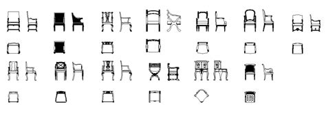 Different Types Of Chair Planelevation And Side View Chair Set View In