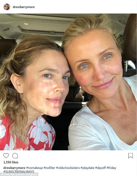Cameron Diaz And Drew Barrymore Dare To Bare In A No Make Up Selfie As