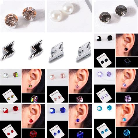 1 Pair 2pcs Magnetic Healthy Stud Earring For Women Weight Loss Therapy
