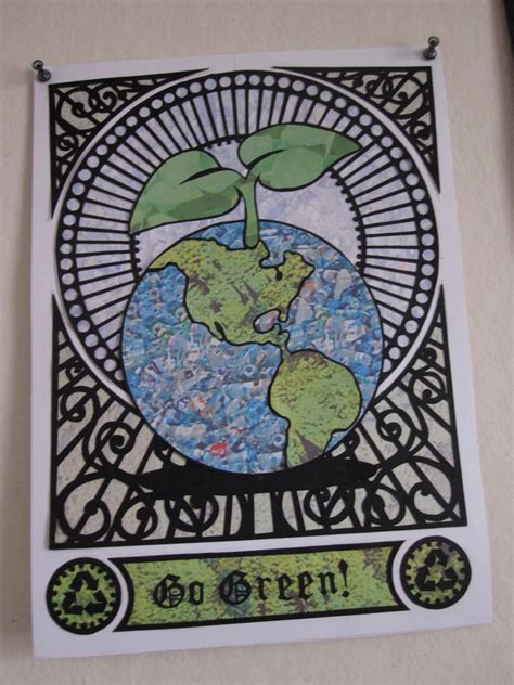 Paper Cut Go Green Poster By Izzi Poems On Deviantart