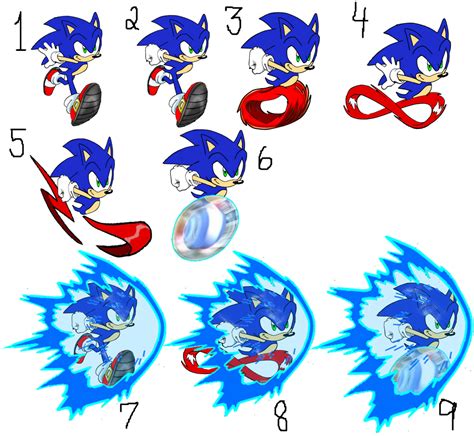 Different Styles Of Sonic Running By Frostthehobidon On Deviantart
