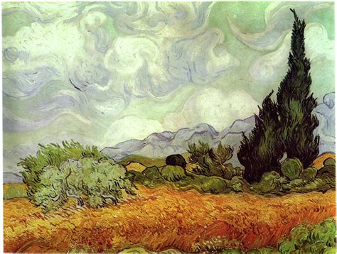 Vincent Van Goghs Wheat Field With Cypresses Painting By Vintage