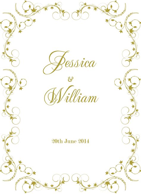 Elegant Border Design For Wedding Invitation Clip Art Library Images