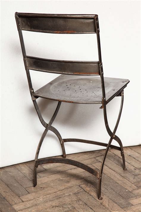 Destination summer folding bistro chair. French Folding Bistro Chairs at 1stdibs