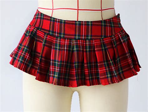 Sexy Womens Micro Mini Short Pleated Plaid Skirt Kilt School Girls