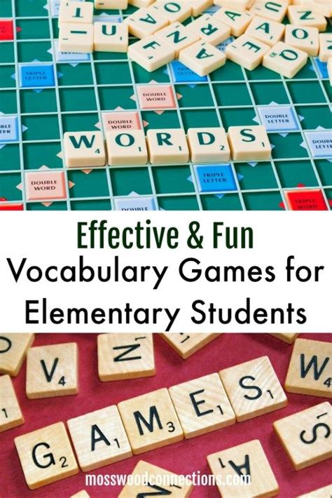 Vocabulary Games For Elementary Students Mosswood Connections