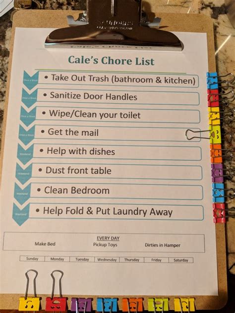 Chore Chart For 8 Year Old Easy To Follow And Fun To Use 8 Year Old