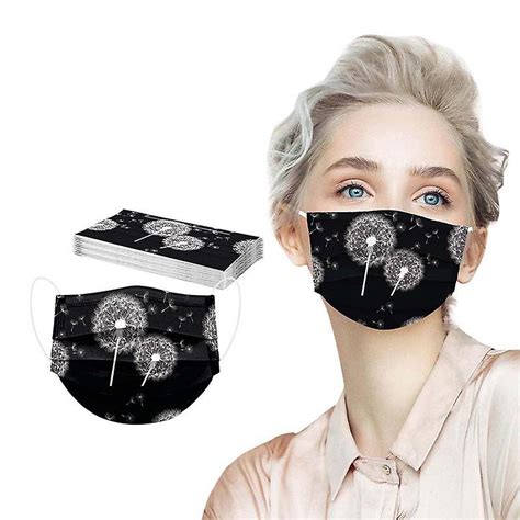 50pc Summer Mask For Women Floral Disposable Face Mask For Adult