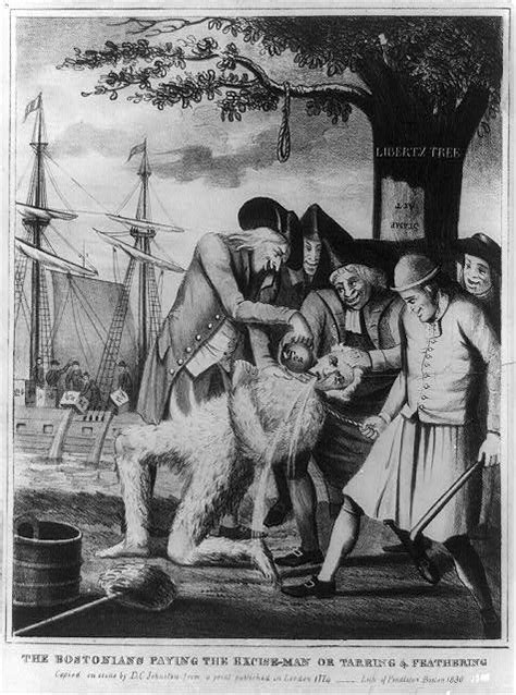 The Bostonians Paying The Exciseman Or Tarring And Feathering Cartoon