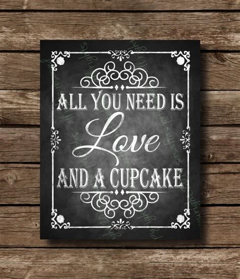 Printable Chalkboard Wedding Cupcake Sign Dessert Bar Wedding