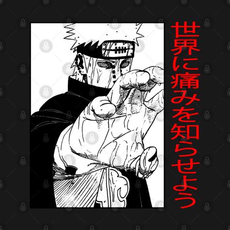 Anime Naruto Pain Nagato Uzumaki Black And White Red Anime And Manga Hoodie Teepublic