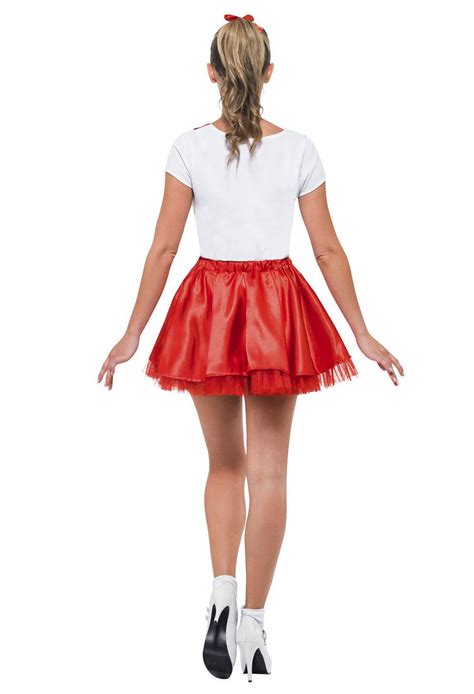 50s grease sandy costume red rydell high licensed cheerleader 1950s fancy dress ebay