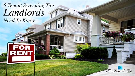 5 Tenant Screening Tips Landlords Need To Know The Pinnacle List
