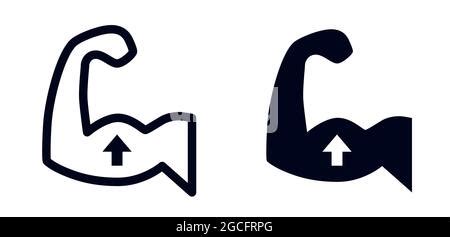 Strong Biceps Gym Vector Symbol Isolate Cartoon Illustration Stock Vector Image Art Alamy