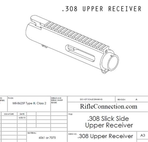 308 Ar 10 Upper Receiver Slick Side Blueprint