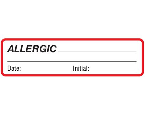 Clag 2 Patient Chart Allergy Indication Labels