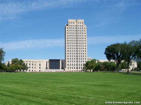Picture Of North Dakota State Capitol And Grounds In Bismarck Mandan