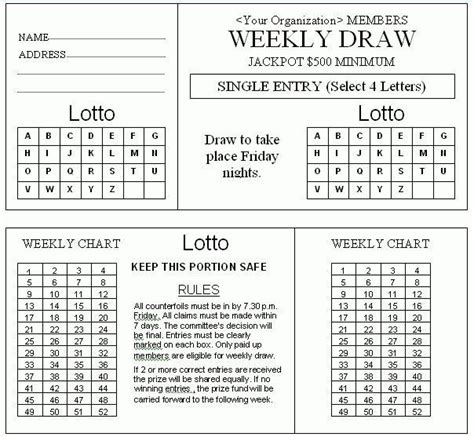 Lottery Calendar Fundraiser Template Graphics Lottery Tickets