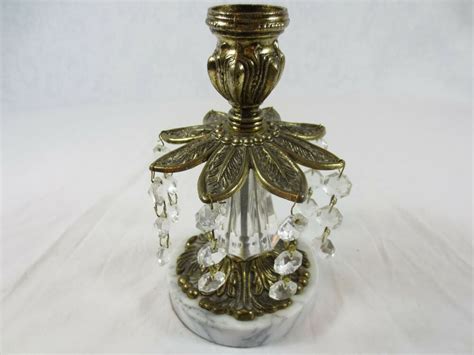 Chunks is a collection of rough and solid. Vintage Ornate Brass Candelabra Candle Holder Crystal ...