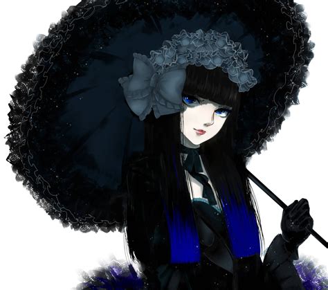 Download Anime Goth Girl With Umbrella Wallpaper