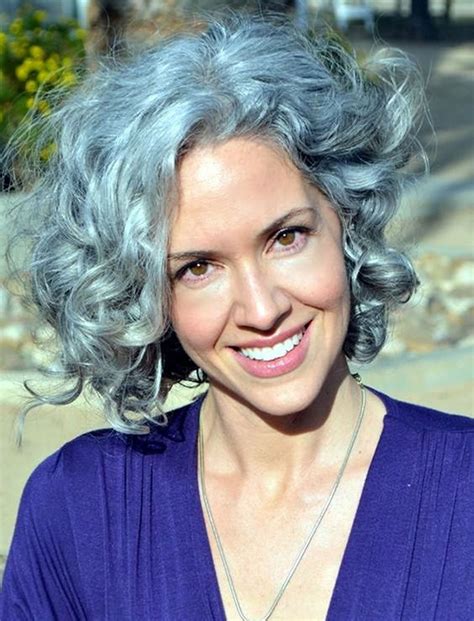 You can see the light bangs and the hair color flatters the skin beautifully. Curly Short Hairstyles for Older Women Over 50 - Best ...