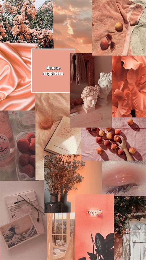 Peach Aesthetic Collage Peach Pink Aesthetic Peach Collage Hd Phone