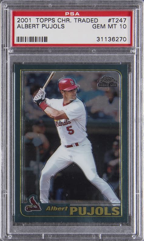 Lot Detail 2001 Topps Chrome Traded T247 Albert Pujols Rookie Card
