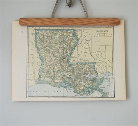 Antique 1940s Maps Of Louisiana Kentucky And Tennessee Etsy