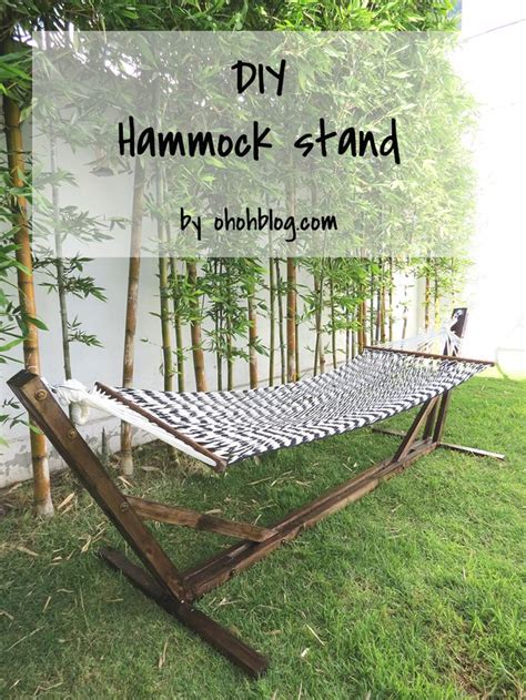 Build Yourself A Hammock Stand Ohoh Deco Diy Hammock Hammock Stand Diy Backyard Hammock