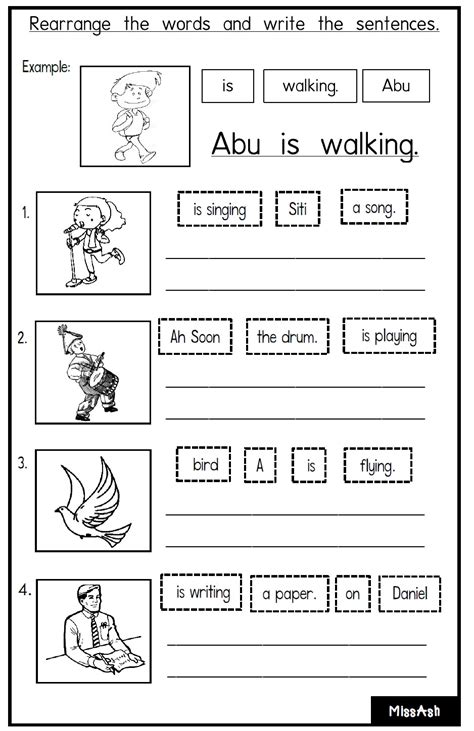 Rearranging Sentences Worksheet