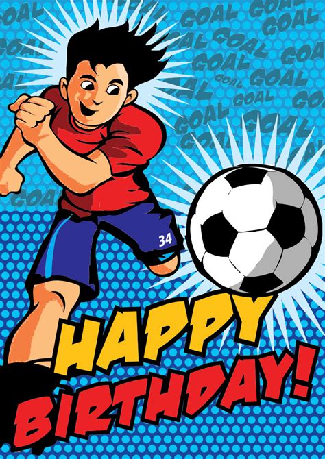 Soccer Happy Birthday Card Birthday Cards For Boys Birthday Cards