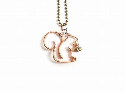 Wire Animal Wrapped Jewelry Necklace Jewellery Squirrel