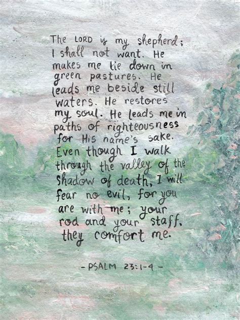 Psalm 23 Art Print Sweet Sequels Lord Is My Shepherd Psalms