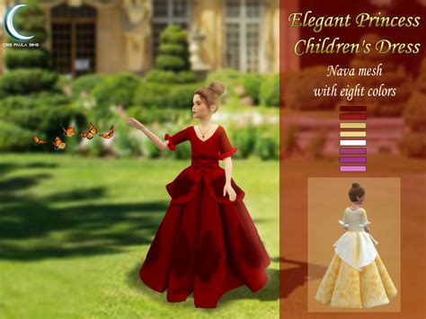 The Sims 4 Elegant Princess Childrens Dress Cris Paula Sims
