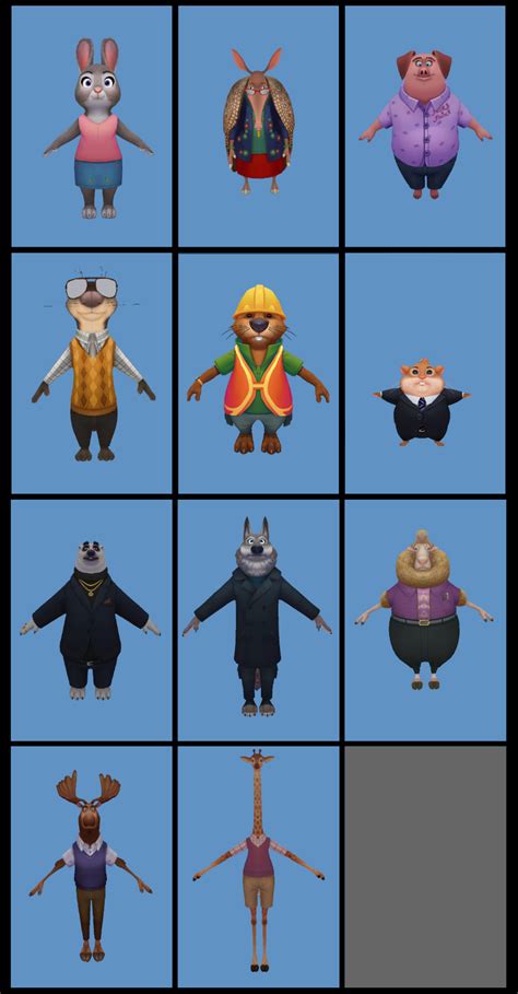 Zootopia 3d Models Characters Pack 3 By Smakkohooves On Deviantart