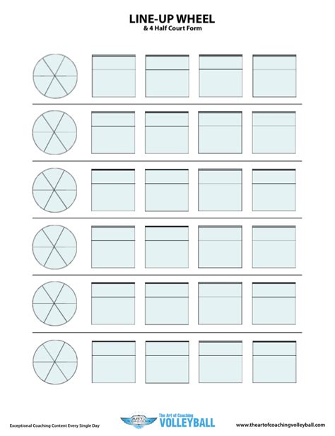 Line Up Wheel And 4 Half Court Form The Art Of Coaching