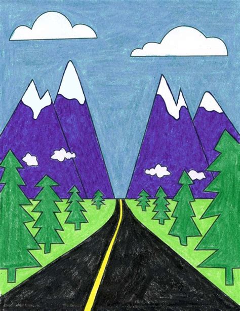 How To Draw A Perspective Landscape Art Projects For Kids